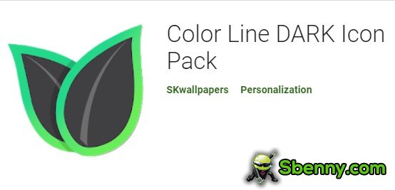 színes vonal sötét ikon csomag