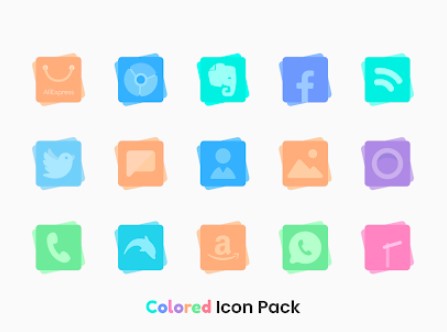 pacote de ícones coloridos MOD APK Android