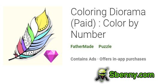 diorama colorante pagado color por número