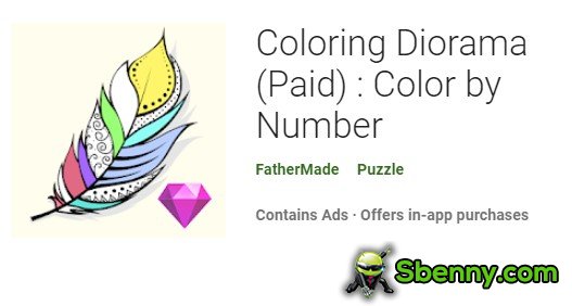 coloring diorama paid color by number