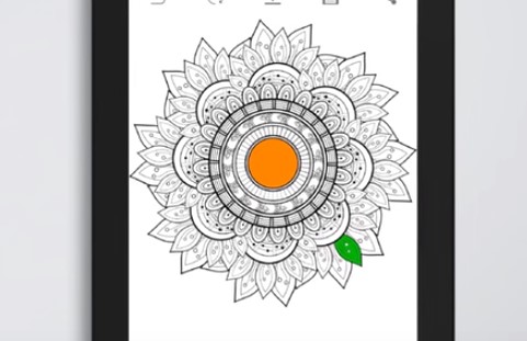 Gameplay screenshot from colourgo coloring book for Android