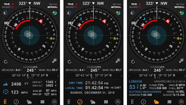 Kompass 54 All-in-One-GPS-Wetterkartenkamera MOD APK Android