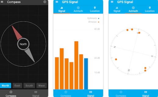 Gameplay screenshot from compass and gps tools for Android