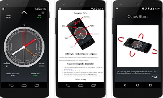 Gameplay screenshot from compass pro for Android