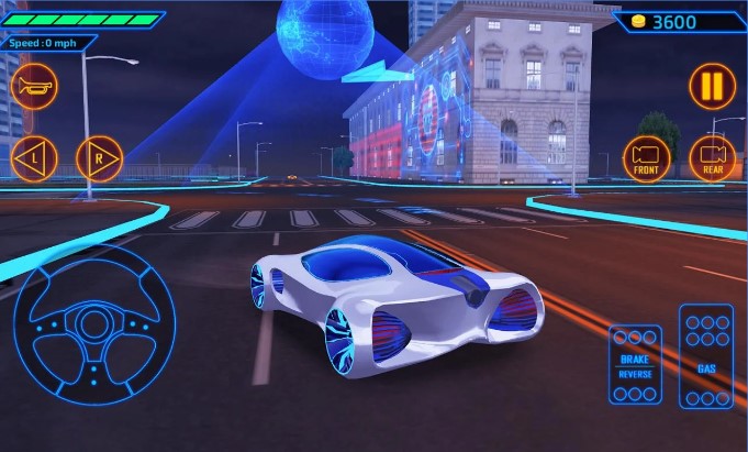 Gameplay screenshot from concept car driving simulator for Android