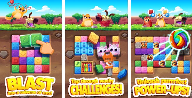 Gameplay screenshot from cookie cats blast for Android