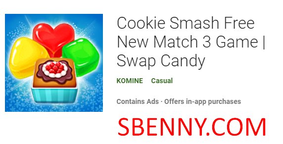 Cookie Smash Free neue Match 3 Game Swap Süßigkeiten