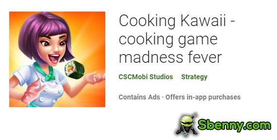 febre da loucura do jogo de culinária kawaii