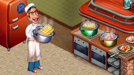 Gameplay screenshot from cooking team chef s roger restaurant games for Android