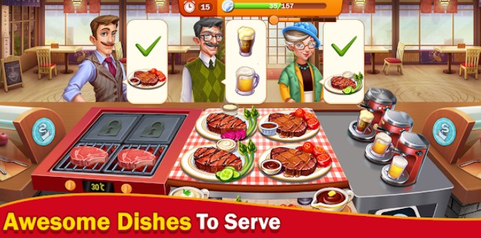 Gameplay screenshot from cooking trend craze madness cooking games 2020 for Android