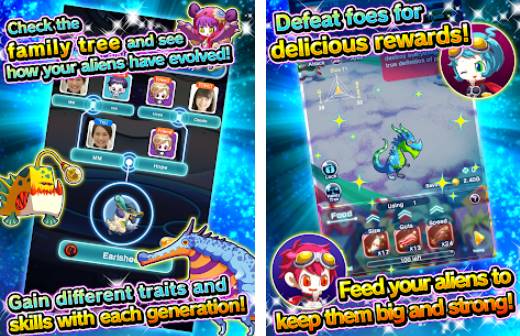 Gameplay screenshot from cosmis eggs battle adventure rpg is space for Android