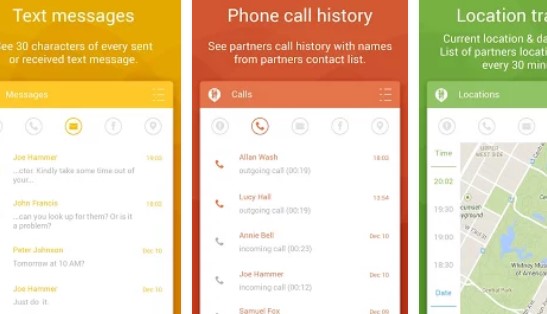 Gameplay screenshot from couple tracker pro phone monitor for Android