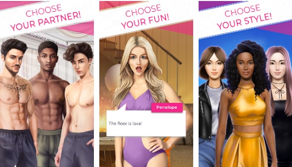 Gameplay screenshot from couple up love show interactive story for Android
