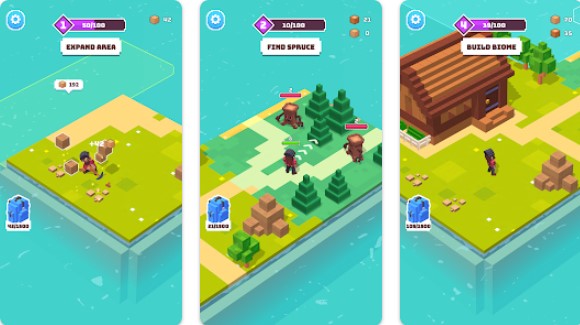 Gameplay screenshot from craft valley building game for Android