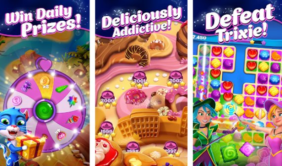 Gameplay screenshot from crafty candy match 3 adventure for Android