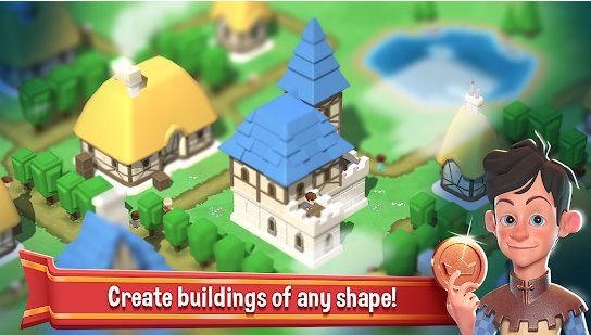 Gameplay screenshot from crafty town merge city kingdom builder for Android