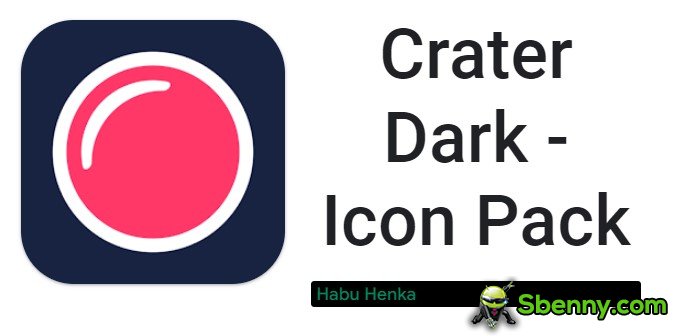 pacote de ícones escuros de cratera