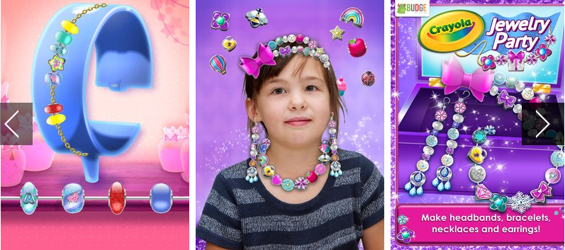 Gameplay screenshot from crayola jewelry party for Android