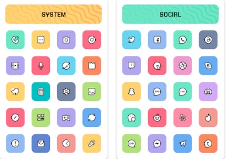 Gameplay screenshot from crayon adaptive iconpack for Android