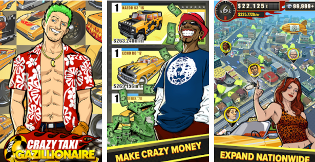 Gameplay screenshot from crazy taxi gazillionaire for Android