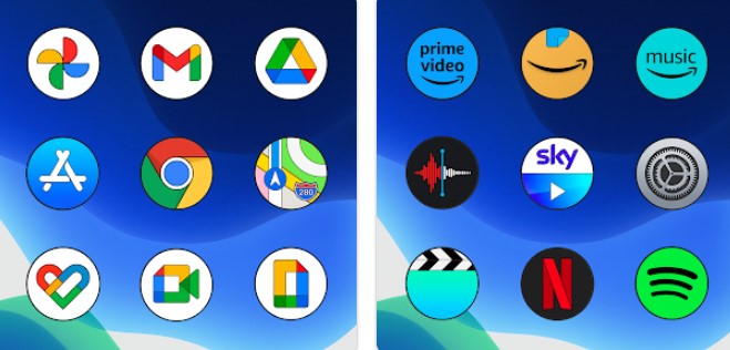 Gameplay screenshot from crios circle icon pack for Android
