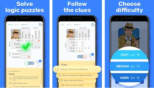 Gameplay screenshot from cross logic Smart puzzle game for Android