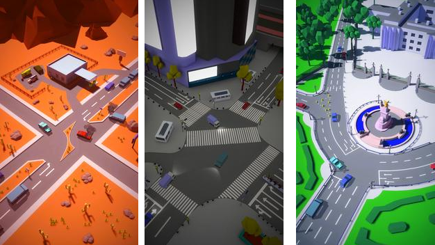 Gameplay screenshot from crossroad crash for Android