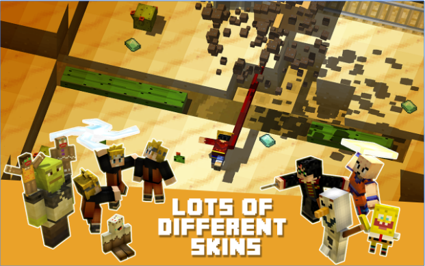 Gameplay screenshot from crossy creeper smashy skins for Android