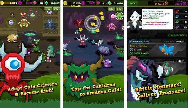 Gameplay screenshot from crypt critters idle monster game for Android