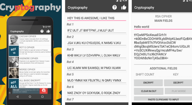 Gameplay screenshot from cryptography for Android