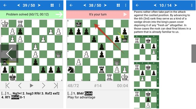 Gameplay screenshot from ct art chess mate theory for Android