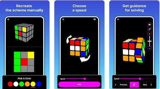 Gameplay screenshot from cube solver for Android
