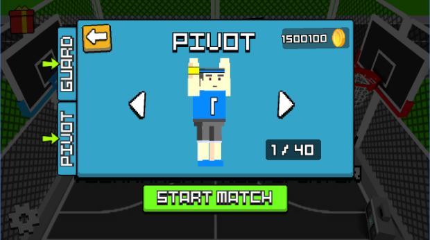 Gameplay screenshot from cubic basketball 3d for Android