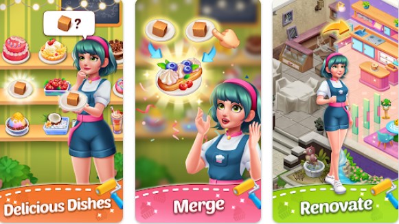 cuisine story merge and decor MOD APK Android