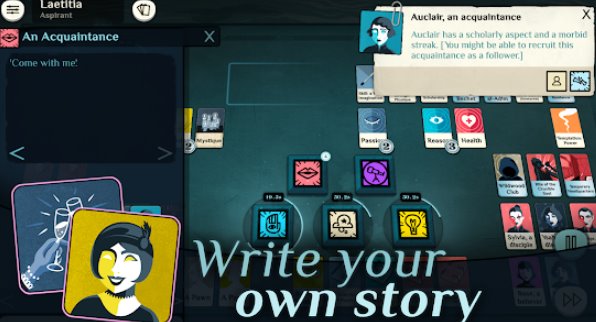 Gameplay screenshot from cultist simulator for Android