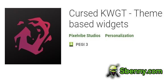 Widgets baseados em tema cursed kwgt