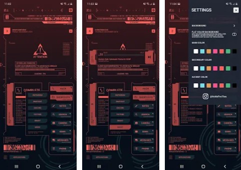 cyberpunk téma a klwp MOD APK Androidhoz