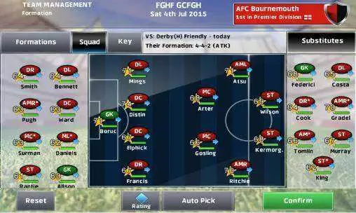 Gameplay screenshot from Champ Man 16 for Android