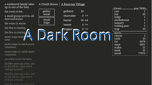 a dark room