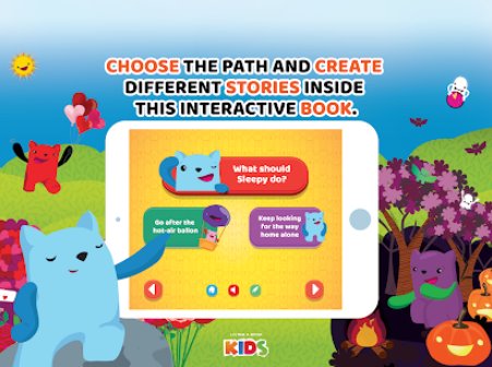 Gameplay screenshot from a fantastic journey educational pathbook game app for Android