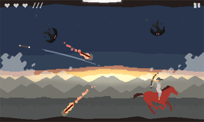 Gameplay screenshot from a ride into the mountains for Android