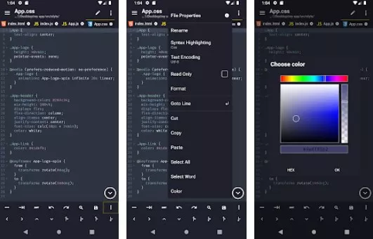 Gameplay screenshot from acode powerful code editor for Android
