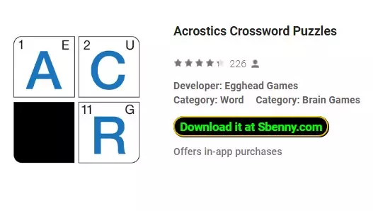  Acrostics Crossword Puzzles APK