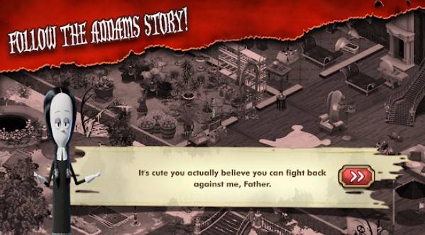 Gameplay screenshot from addams family mystery mansion for Android