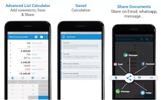 Gameplay screenshot from adding machine smart tape calculator for Android