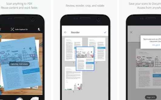 Gameplay screenshot from adobe scan pdf scanner ocr for Android