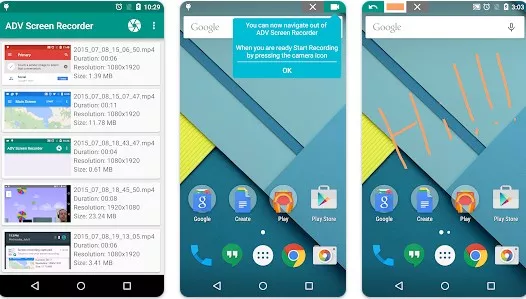 Gameplay screenshot from adv screen recorder for Android