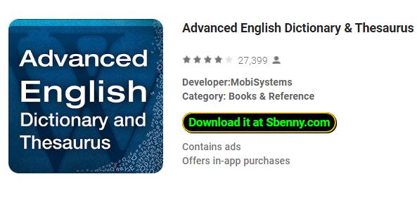  Advanced English Dictionary & Thesaurus