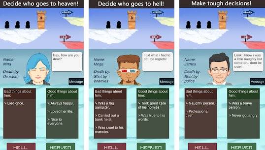 Gameplay screenshot from afterlife heaven vs hell for Android