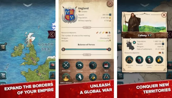 Gameplay screenshot from age of colonization economic strategy for Android